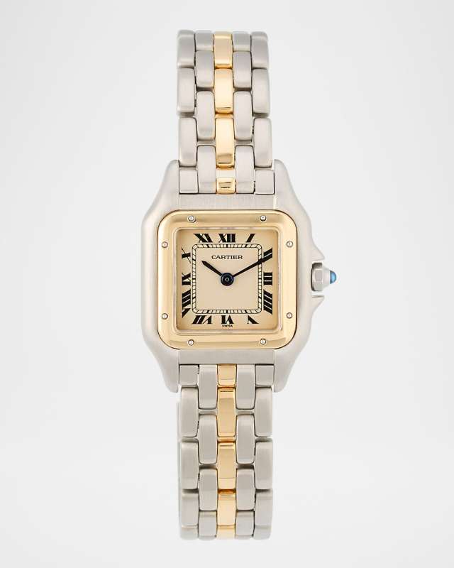 Cartier Stainless Steel and 18K Yellow Gold Panthere 22mm Vintage 1990s Watch